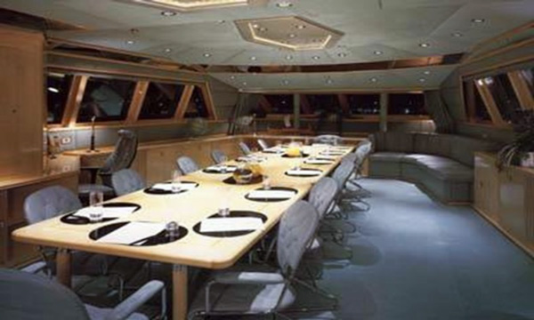 On-board dining area
