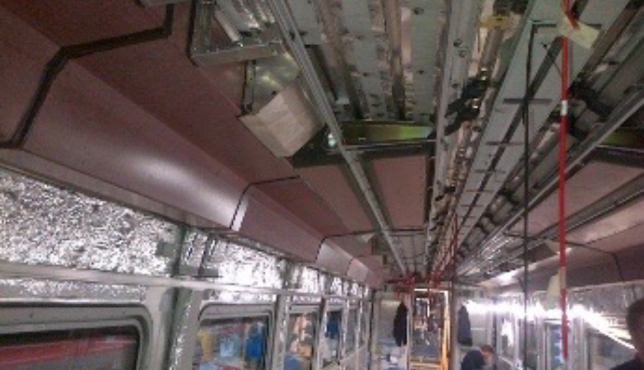 Installed composite air-duct section